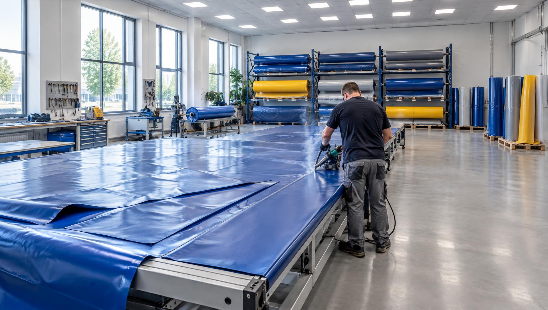 Helle, moderne Werkstatt mit großem Planentisch